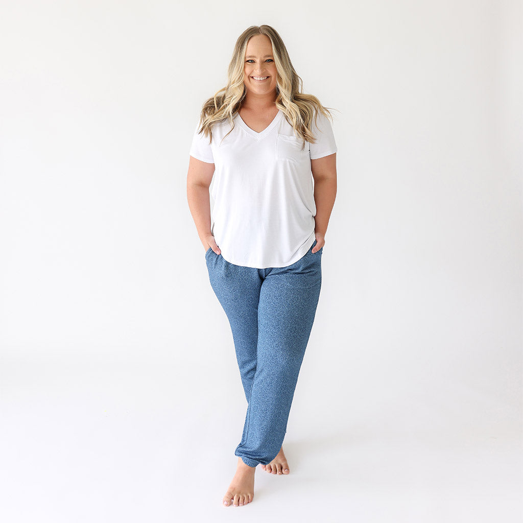 Women's White V-Neck Tee