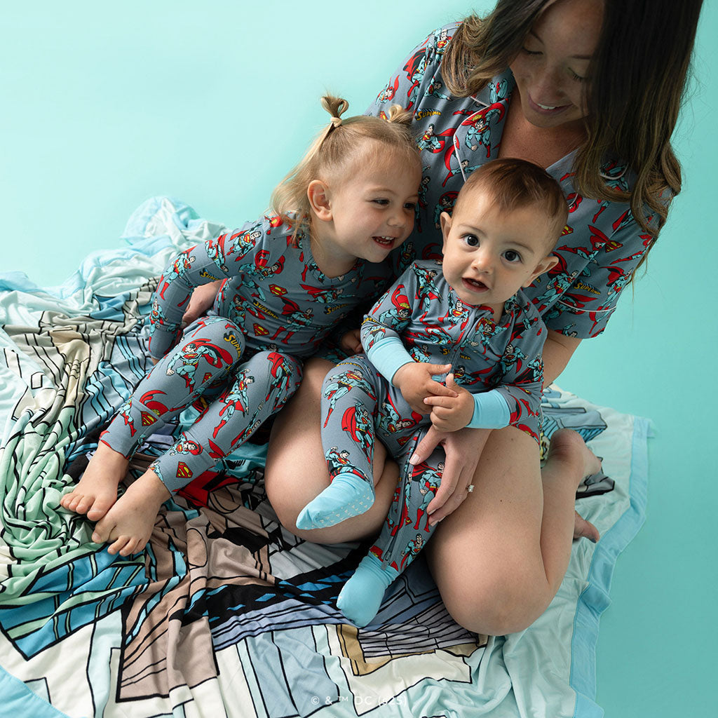 Superman & Soaring Superman Luxe Patoo® Blanket