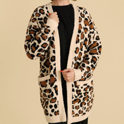 Lana Leopard Tan Women's Cuddle Cardigan
