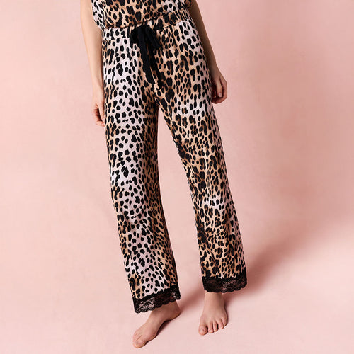 Loretta Leopard Women's Lace Pajama Pants