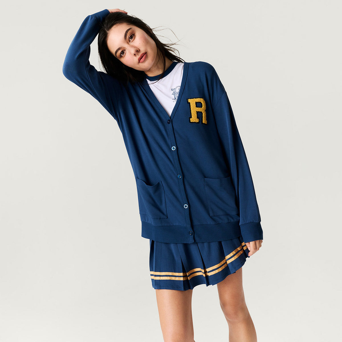 Ravenclaw Varsity League Women's French Terry Varsity Cardigan