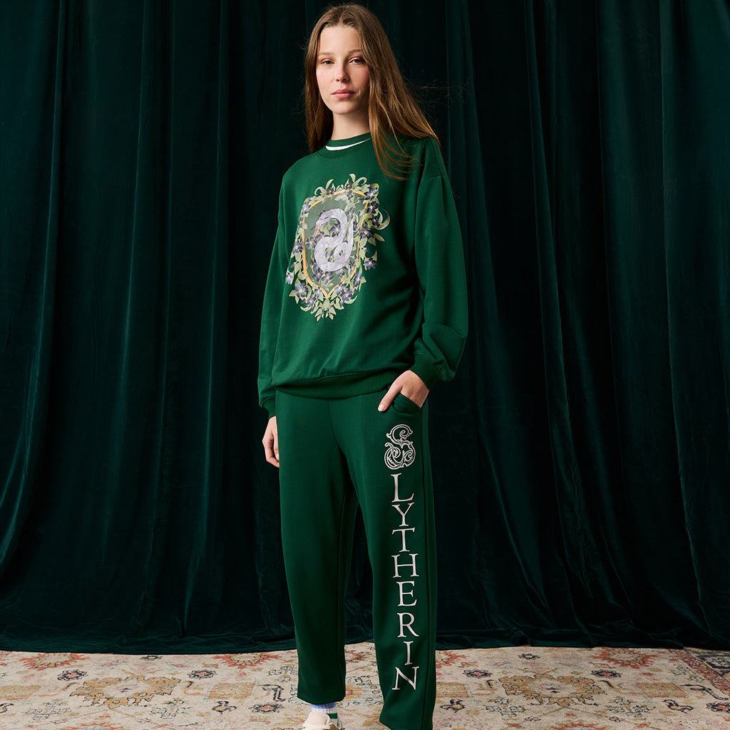 Slytherin Varsity League Women's Fleece Sweatshirt Jogger Set