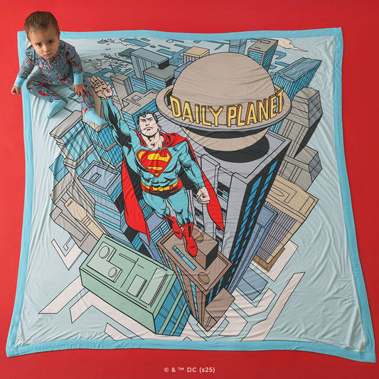 Superman & Soaring Superman Luxe Patoo® Blanket