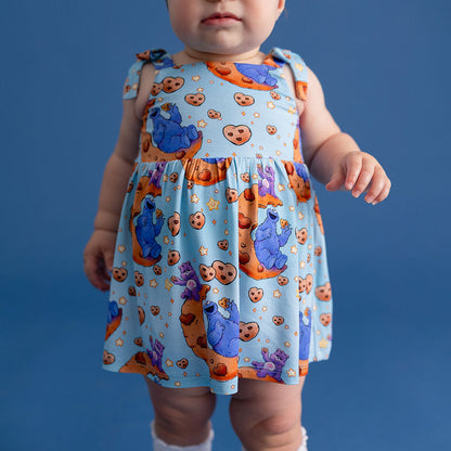 Care Bears™ Share Bear & Cookie Monster Bow Babydoll Bodysuit Dress