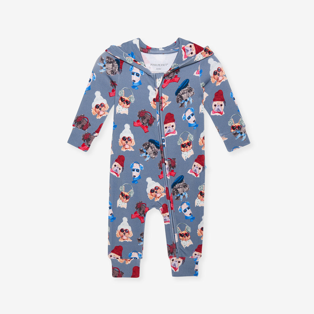 Quinlyn French Terry Zippered Hooded Romper