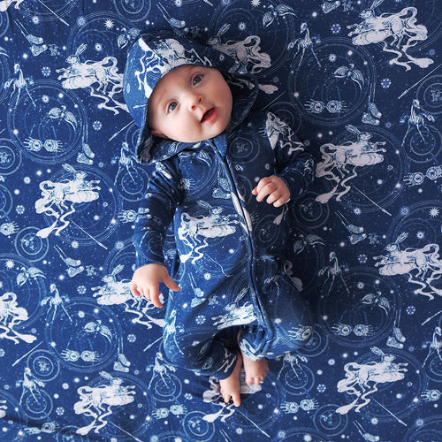 Ravenclaw House French Terry Zippered Hooded Romper