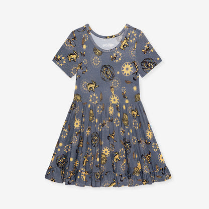 Hufflepuff House Ruffled Twirl Dress