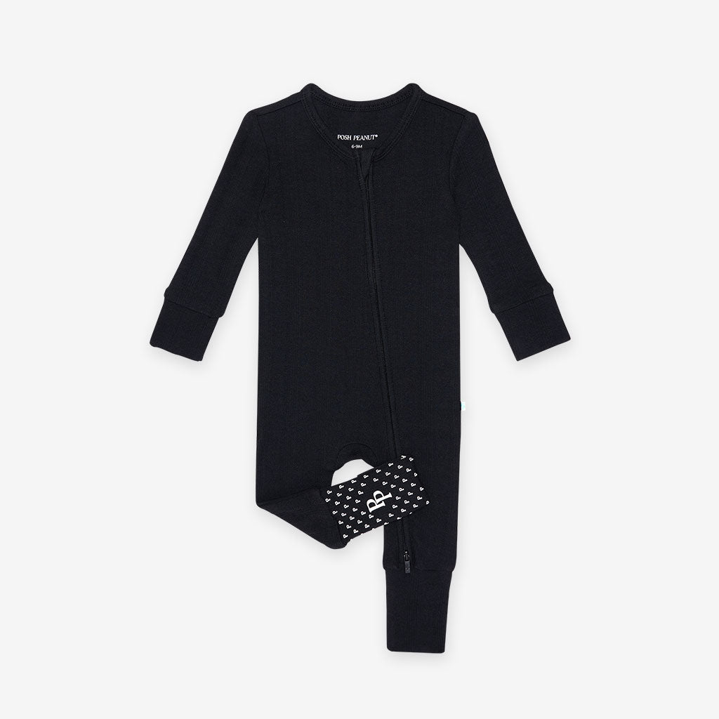 Black Pointelle Convertible One Piece