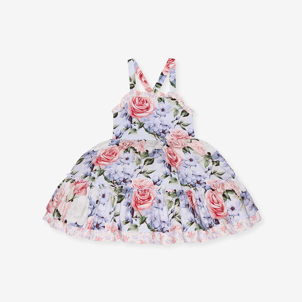 Marion Bamboo Challis Ruffled Bow Petticoat Dress