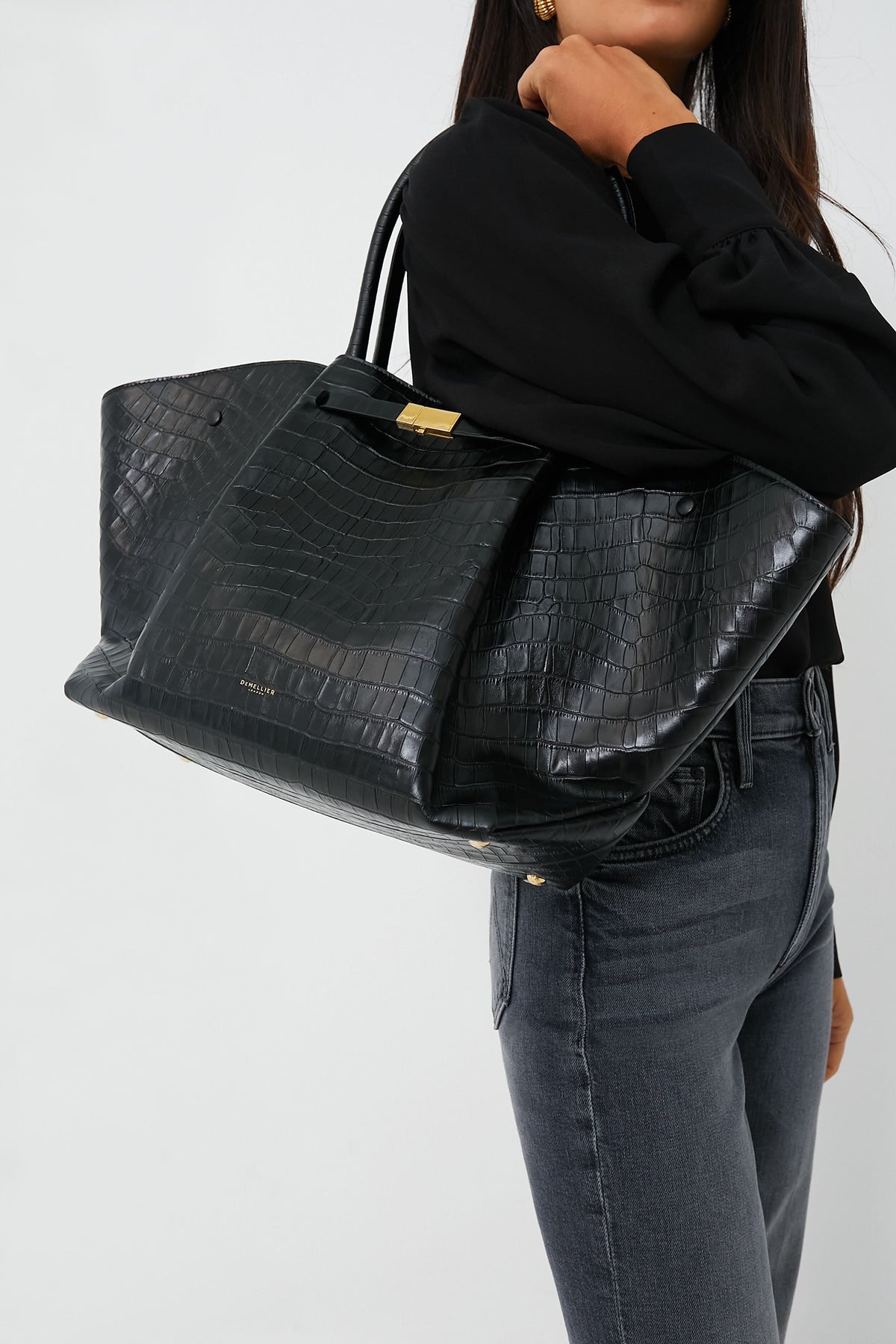 Black Croc New York Bag
