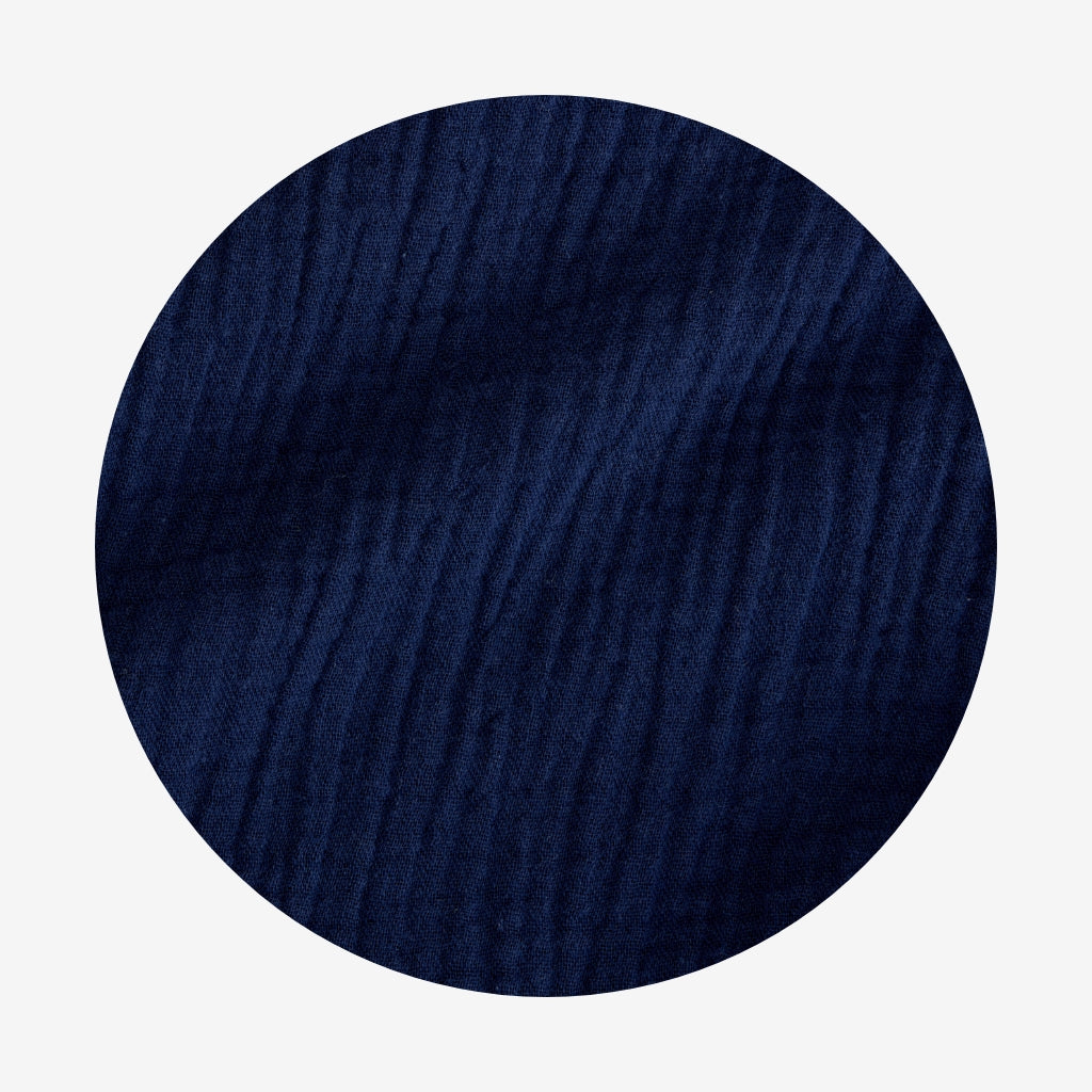 Varsity Navy Cotton Crinkle Dress