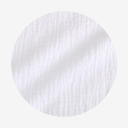 White Cotton Crinkle Ruffled Shorts