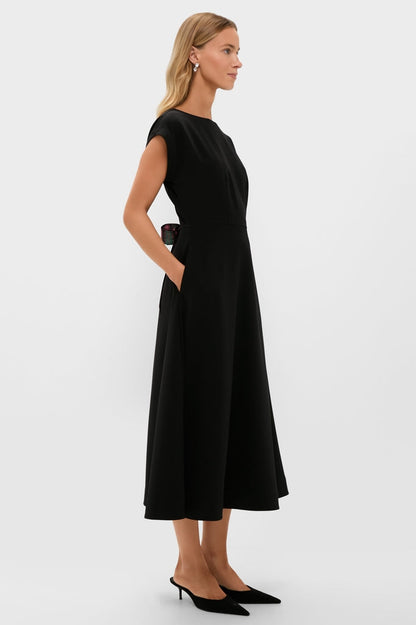 Black Corset Solen Midi Dress
