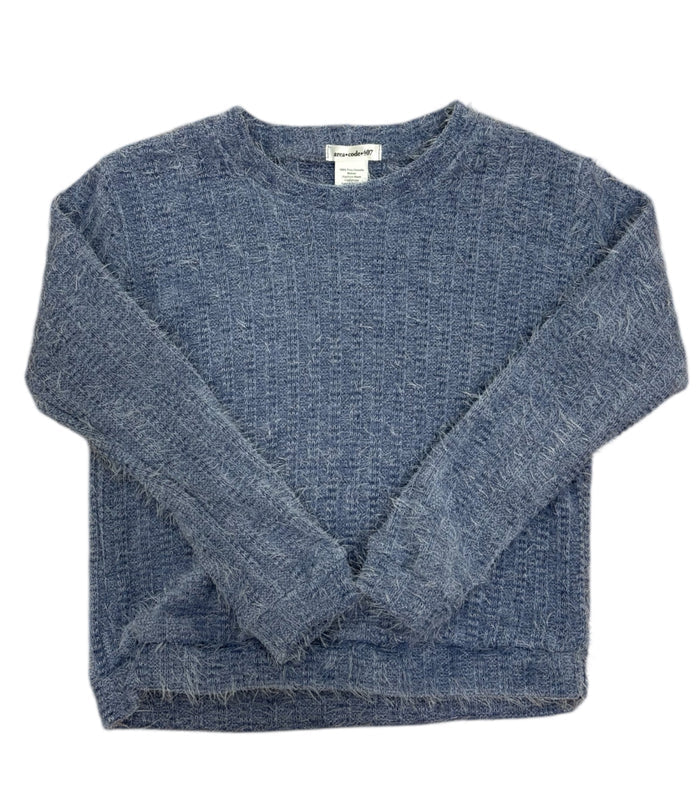 Area Code 407- Denim Chenille Mohair Sweater