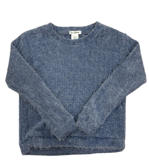 Area Code 407- Denim Chenille Mohair Sweater