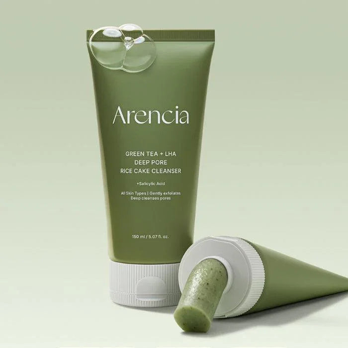 [Arencia] Green Tea + LHA Deep Pore Rice Cake Cleanser 150ml - Ballagrio