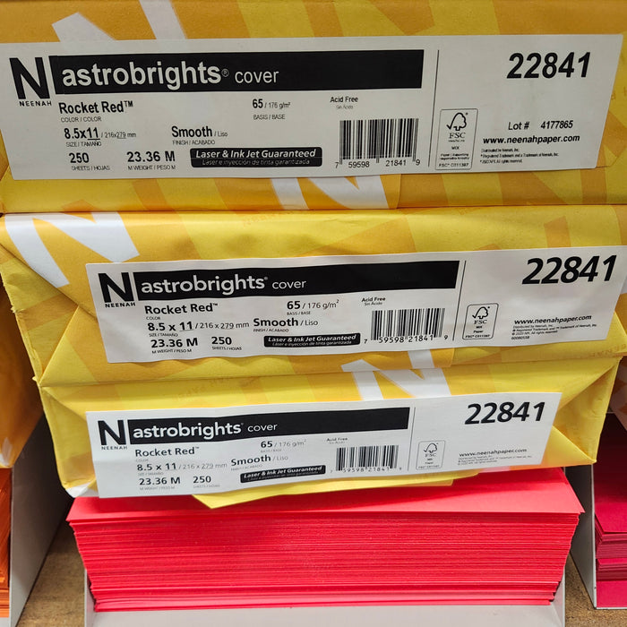 Astrobright Rocket Red 65# Cardstock