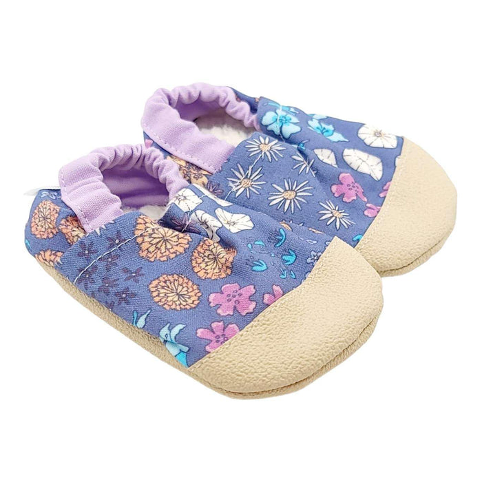 TBJ312 $38 - 6-12mo - Periwinkle Fields Baby Shoes