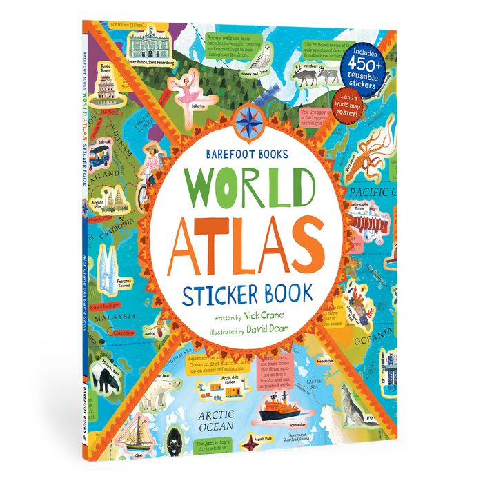 Barefoot Books World Atlas Sticker Book - Paperback
