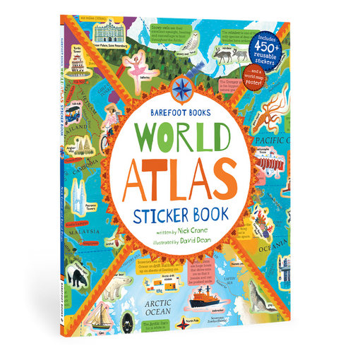 Barefoot Books World Atlas Sticker Book - Paperback