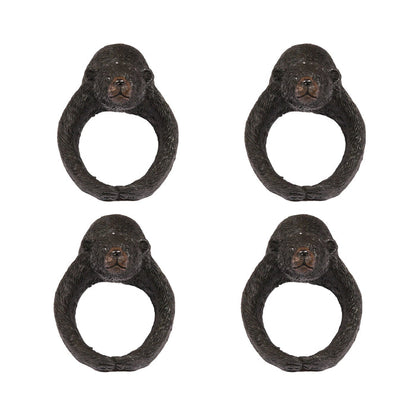 Bear Napkin Rings, Rustic Tabletop Decor for Dining and Parties