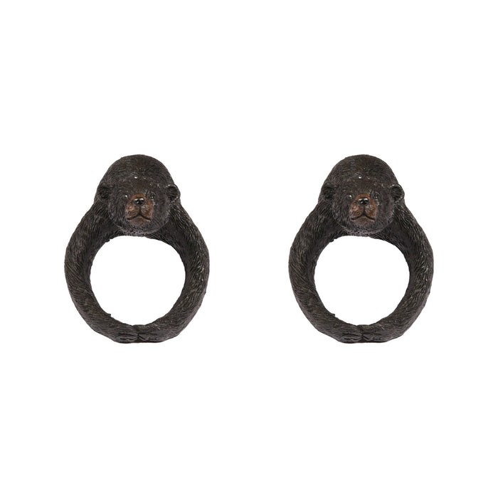 Bear Napkin Rings, Rustic Tabletop Decor for Dining and Parties
