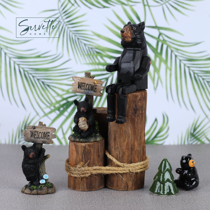 Bear Shelf Sitters with Dangling Legs