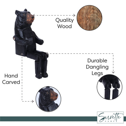 Bear Shelf Sitters with Dangling Legs