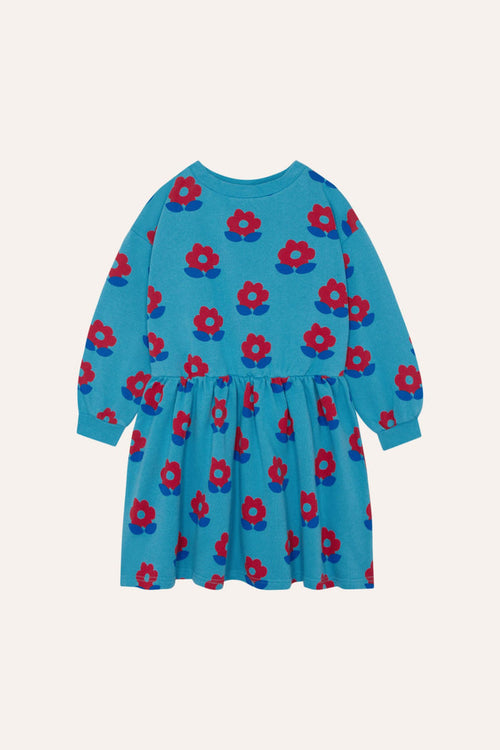 Big Flower Dress in Blue