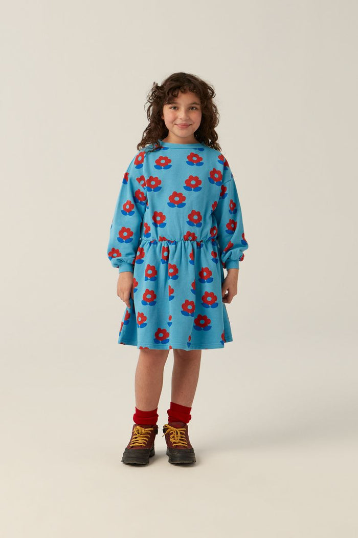 Big Flower Dress in Blue