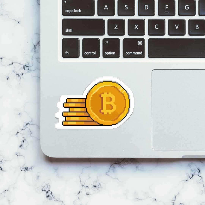 Bitcoin Pixel Sticker - Stickers | STICK IT UP