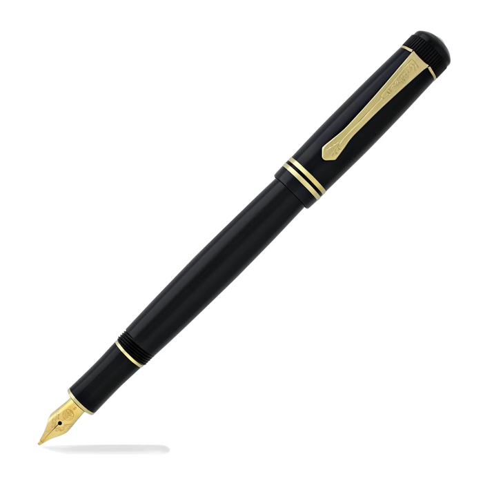 Black Gold Iridium Dia2 Fountain Pen, Fine Nib