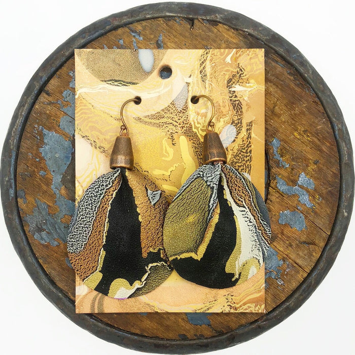 Black Metallic Earrings - No One Alike