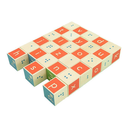 Blocks - Braille Letters (Set of 28) by Uncle Goose