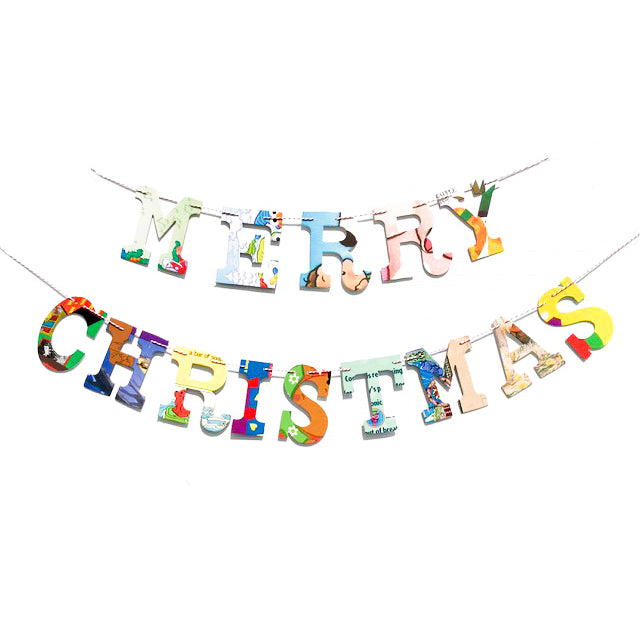 Board Book Garland Kit - MERRY CHRISTMAS
