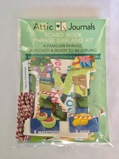 Board Book Garland Kit - MERRY CHRISTMAS