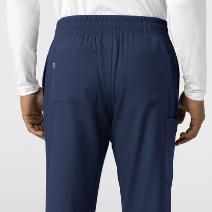 Boundless Men's Straight Leg Scrub Pant Navy side detail 2