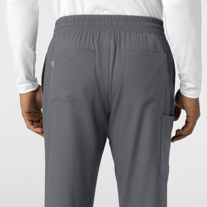 Boundless Men's Straight Leg Scrub Pant Pewter side detail 2