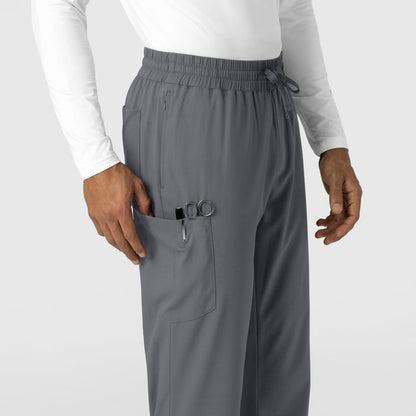 Boundless Men's Straight Leg Scrub Pant Pewter hemline detail