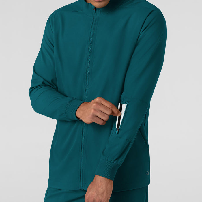 Boundless Men's Warm Up Jacket Caribbean side detail 1