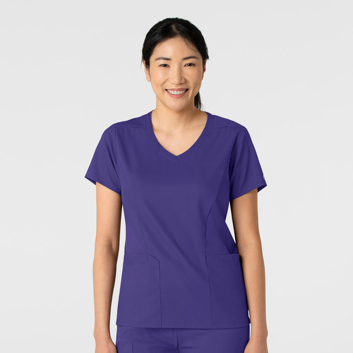 Boundless Women's 2-Pocket V-Neck Scrub Top - Grape