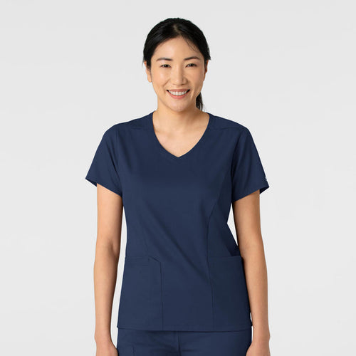 Boundless Women's 2-Pocket V-Neck Scrub Top - Navy