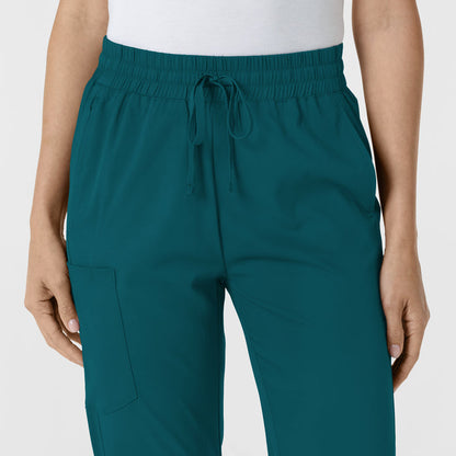 Boundless Women's Bootcut Scrub Pant Caribbean front detail