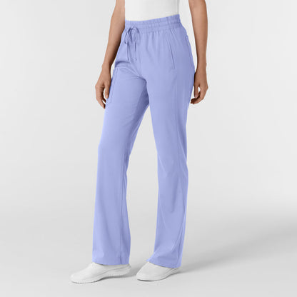 Boundless Women's Bootcut Scrub Pant Ceil Blue side view