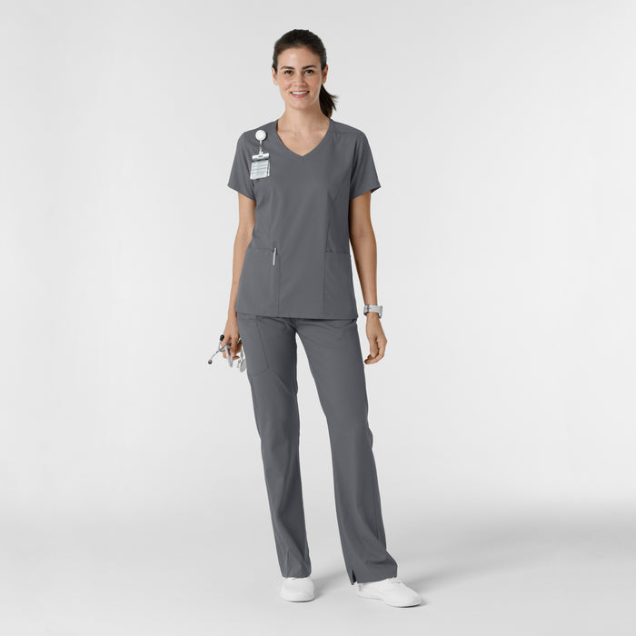 Boundless Women's Bootcut Scrub Pant Pewter full scrub set