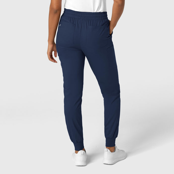 Boundless Women's Jogger Scrub Pant Navy back view