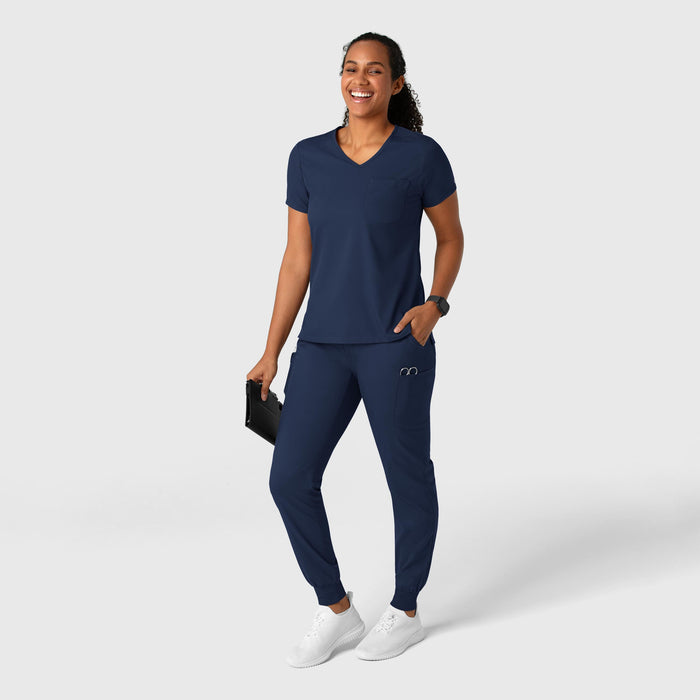 Boundless Women's Jogger Scrub Pant Navy full scrub set