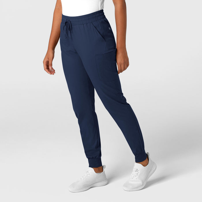Boundless Women's Jogger Scrub Pant Navy side view