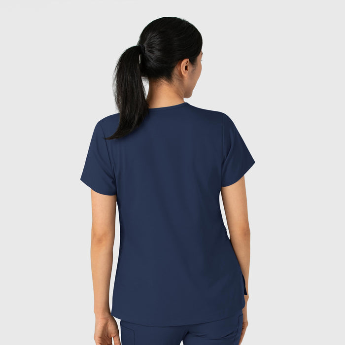 Boundless Women's Tuck-In Scrub Top Navy back view
