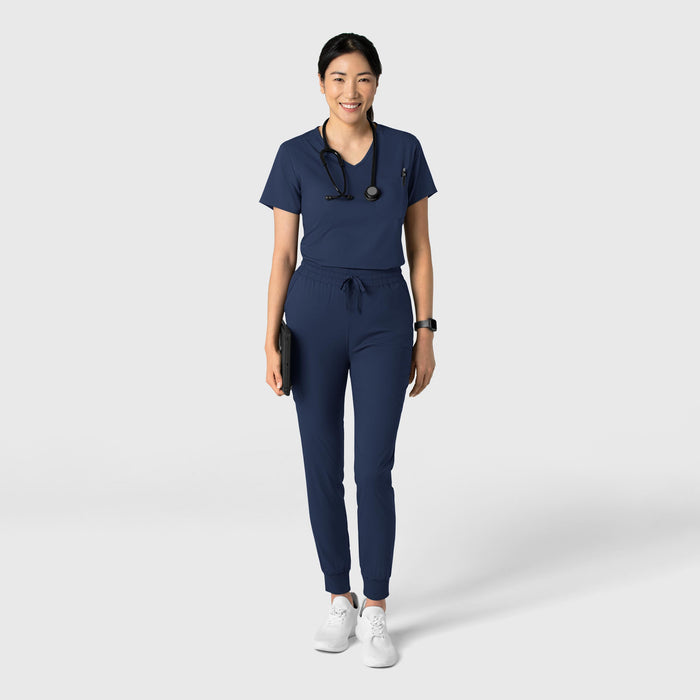 Boundless Women's Tuck-In Scrub Top Navy full scrub set